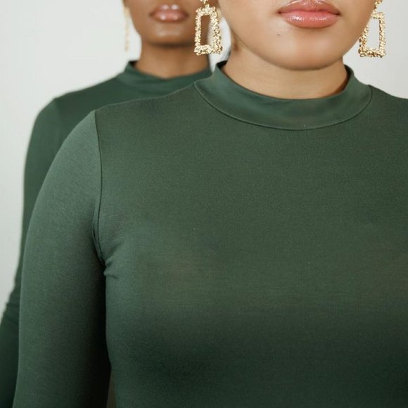 Essential Mock Neck Bodysuit - Picture 2 of 4